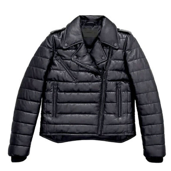 Alexander Wang x H&M Quilted Leather Moto Jacket | Y2K Streetwear Fall Staple - Picture 2 of 16